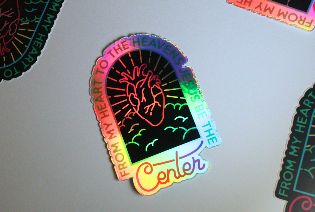 Heart To Heavens Holographic Sticker